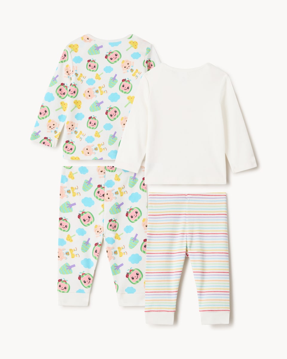 image 1 of Cocomelon 2-Pack Pure Cotton Pyjama Sets in White