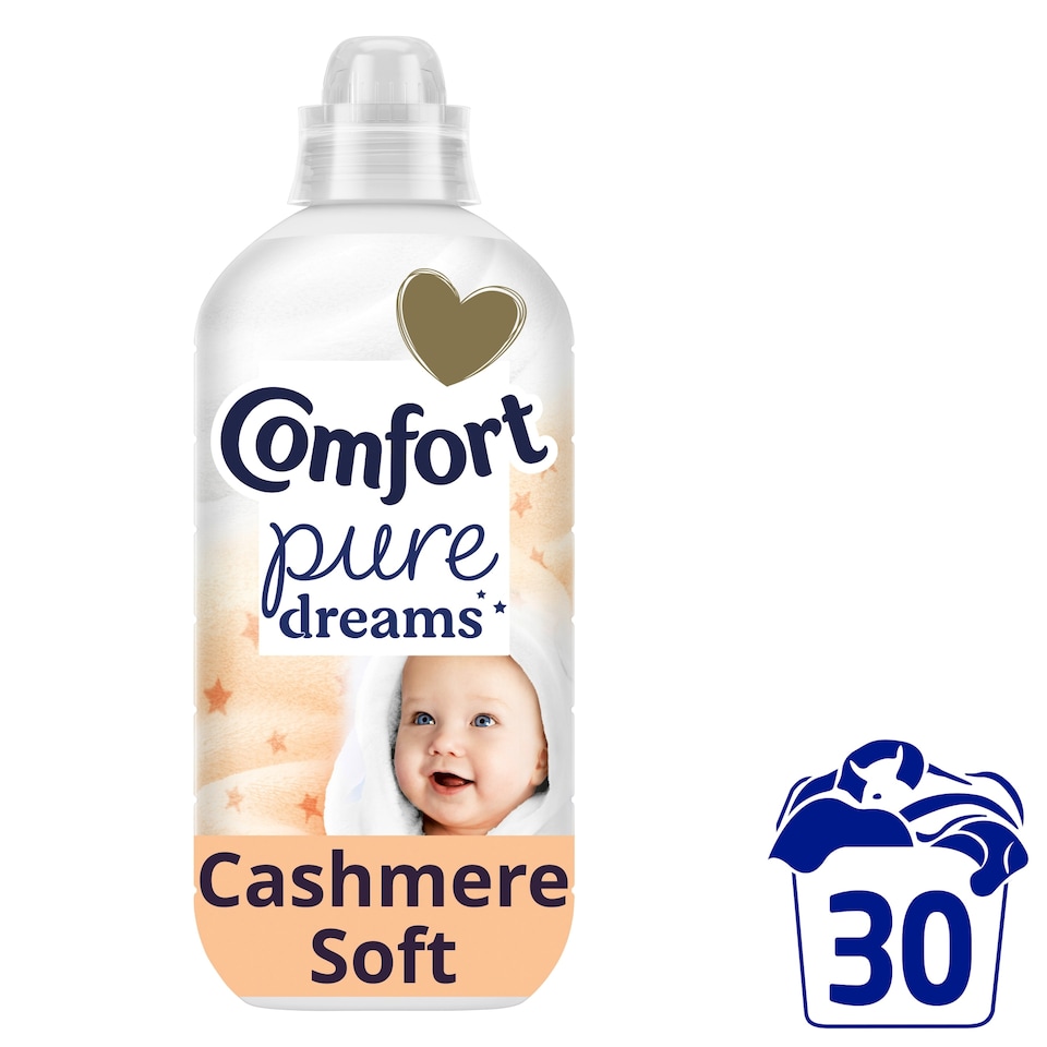 image 1 of Comfort Pure Dreams Cashmere Soft Fabric Conditioner 30 Washes 900ml