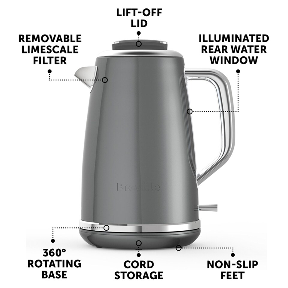 image 1 of Breville Lustra Grey Kettle