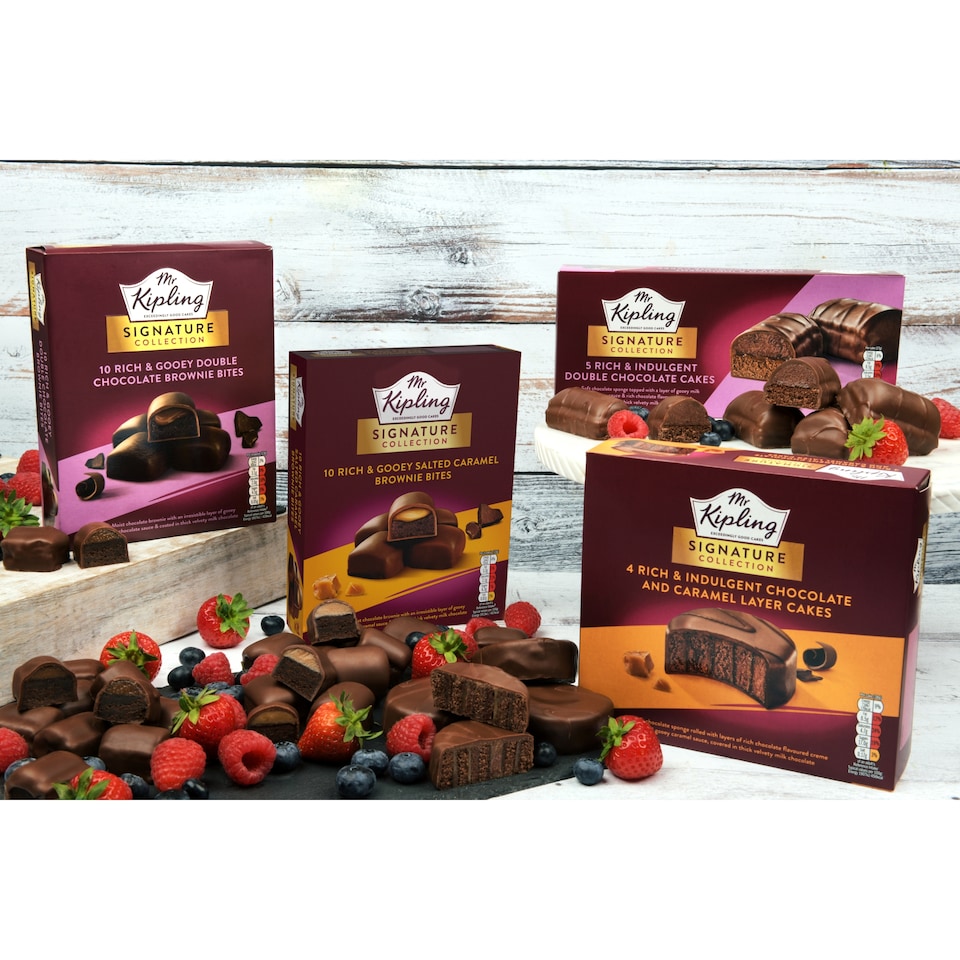 image 1 of Mr Kipling Signature Double Chocolate Brownie Cake Bites 10 pack