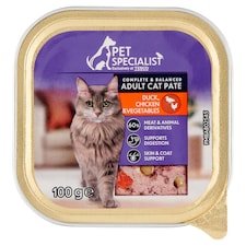 Pet Specialist Paštika s kachním, kuřecím a zeleninou 100g