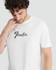 image 3 of Fender Pure Cotton Slogan Short Sleeved T-Shirt in White