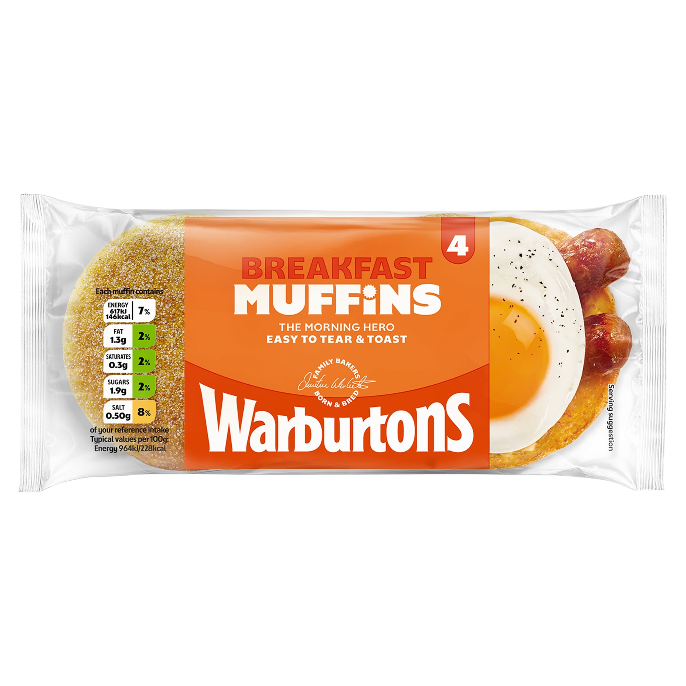 Warburtons Toasting Breakfast Muffins 4 Pack