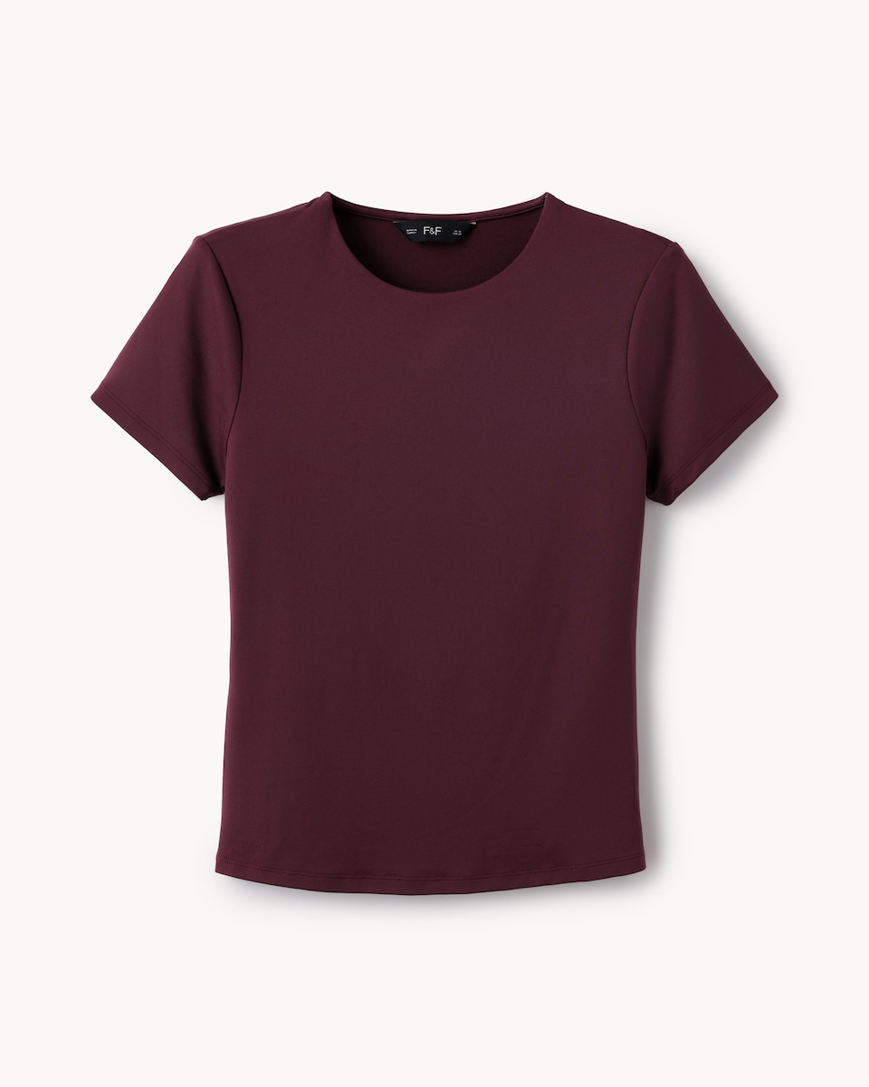 image 1 of F&F Polyamide Short Sleeved T-Shirt in Purple