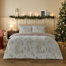 Silentnight Carved Fur Tree Duvet Set Double