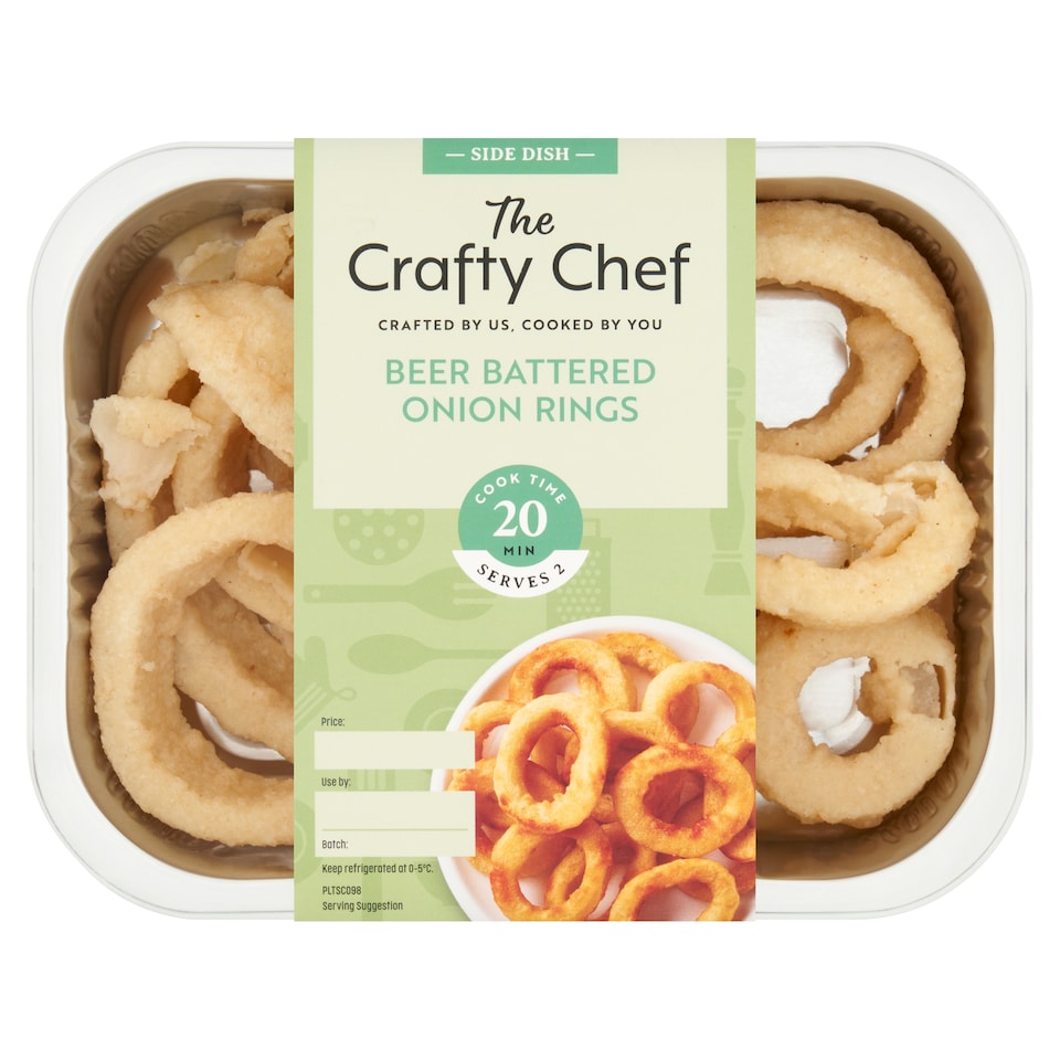 The Crafty Chef Beer Battered Onion Rings 200g