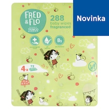Fred & Flo Detské vlhčené obrúsky parfumované 4 x 72 ks