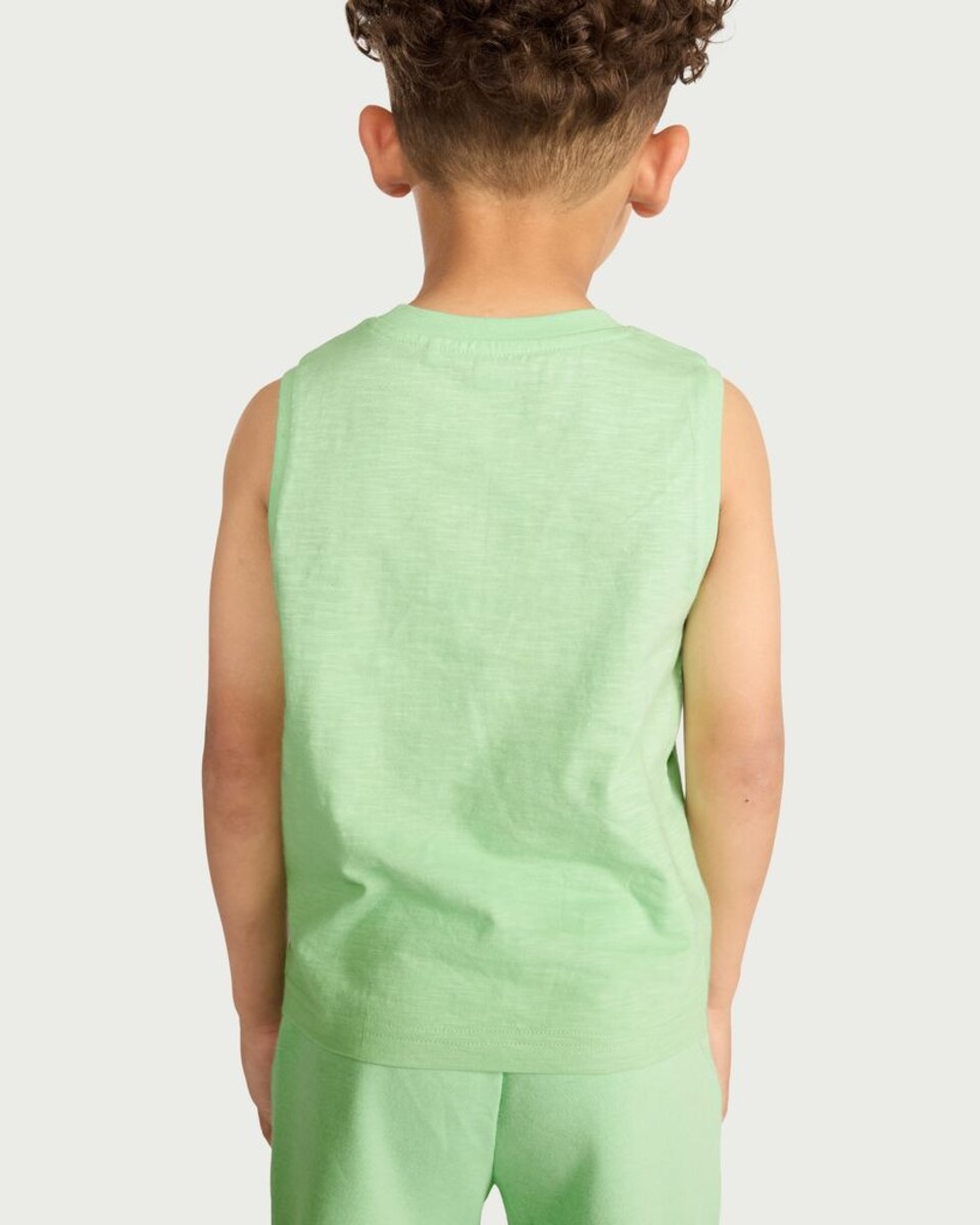image 1 of F&F Boys Pure Cotton Vest in Green