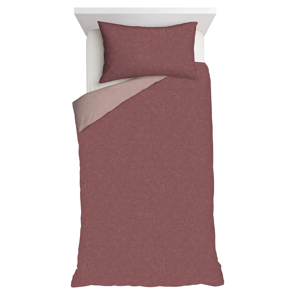 F&F Home Red Reversible Duvet Cover Set Single