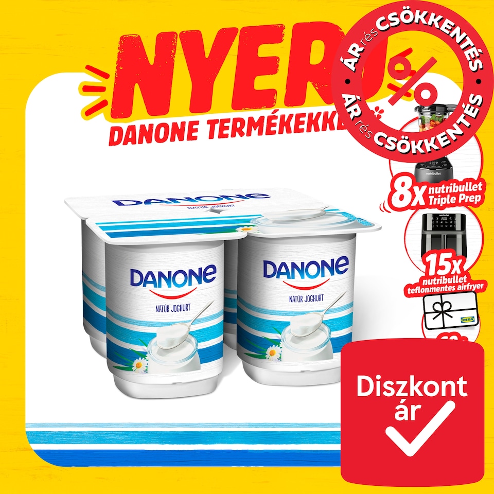 Danone Unflavoured Yoghurt with Live Flora 4 x 130 g