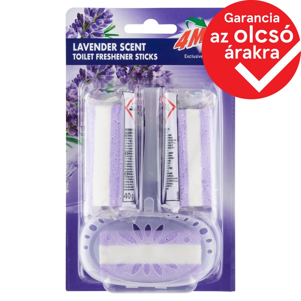 4MAX Lavender Scent WC illatosító rúd 3 x 40 g (120 g)