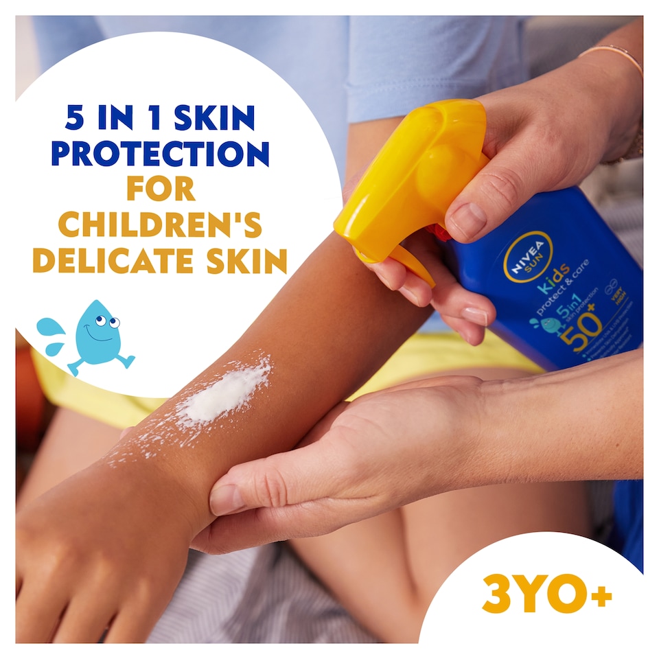 image 1 of NIVEA SUN Kids Protect & Care Sun Cream Trigger Spray SPF50 270ml