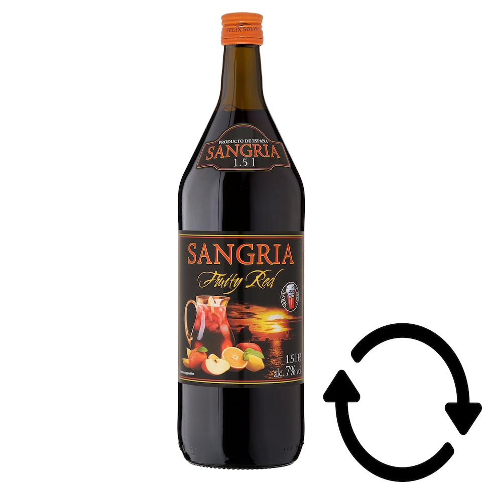 Sangria Fruity Red ízesített boralapú ital 7% 1,5 l