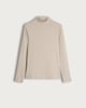 image 2 of F&F Cotton Rich High Neck Long Sleeved Top in Neutral
