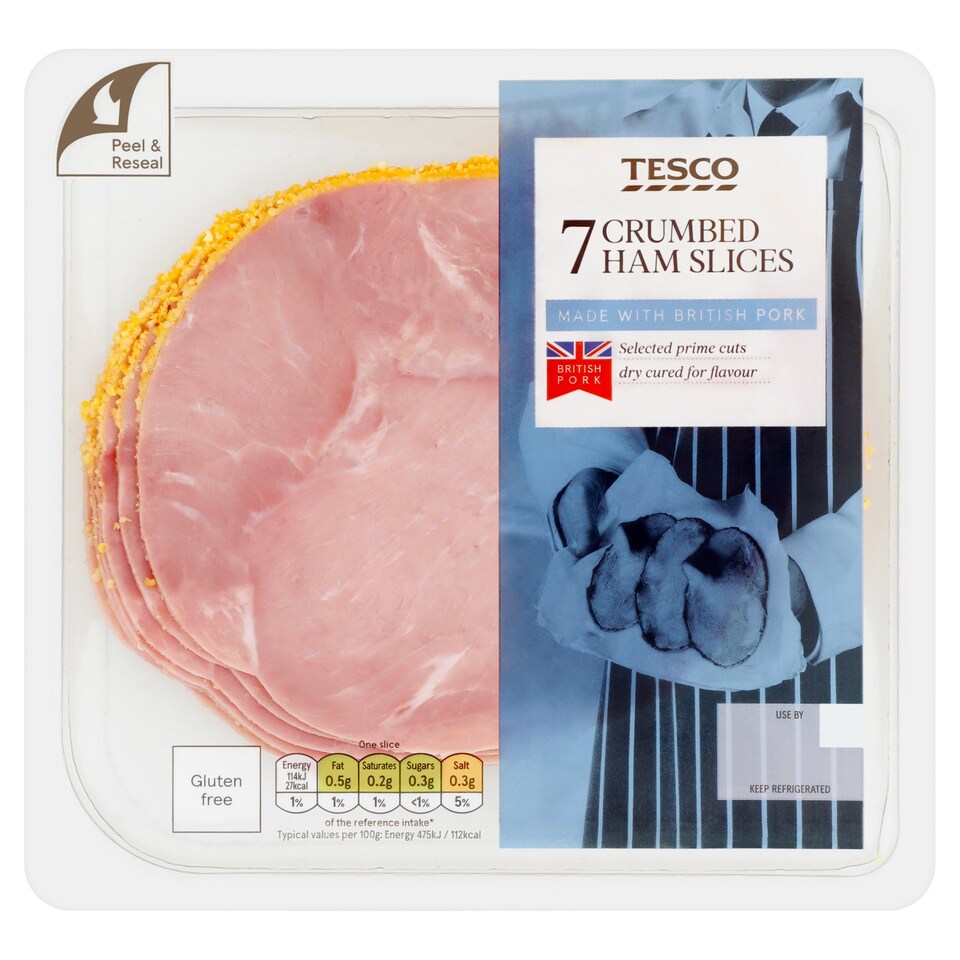 Tesco Crumbed Ham Slices 180g