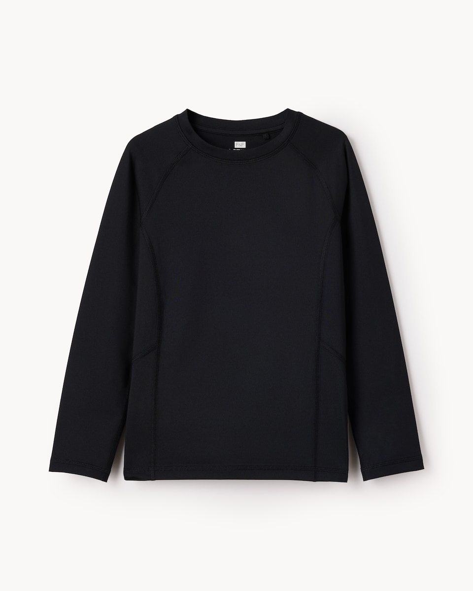 image 1 of F&F Active ULTRAMOVE Long Sleeved T-Shirt in Black