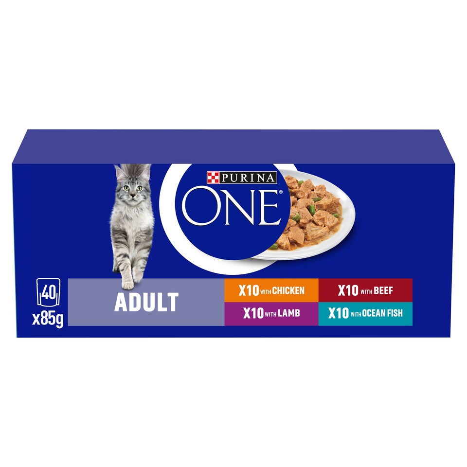 image 1 of Purina One Adult Mini Fillets Mix Cat Food 40X85g