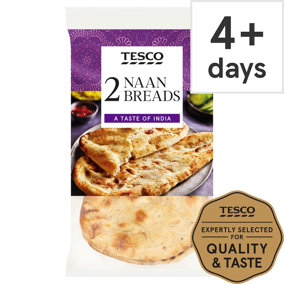 Tesco Naan Breads 320G