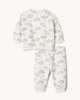image 2 of F&F Baby 2-Piece Cotton Rich Bat Sweatshirt and Joggers Set in White