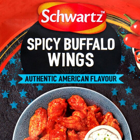 Schwartz Spicy Buffalo Wings Mix 30G Tesco Groceries