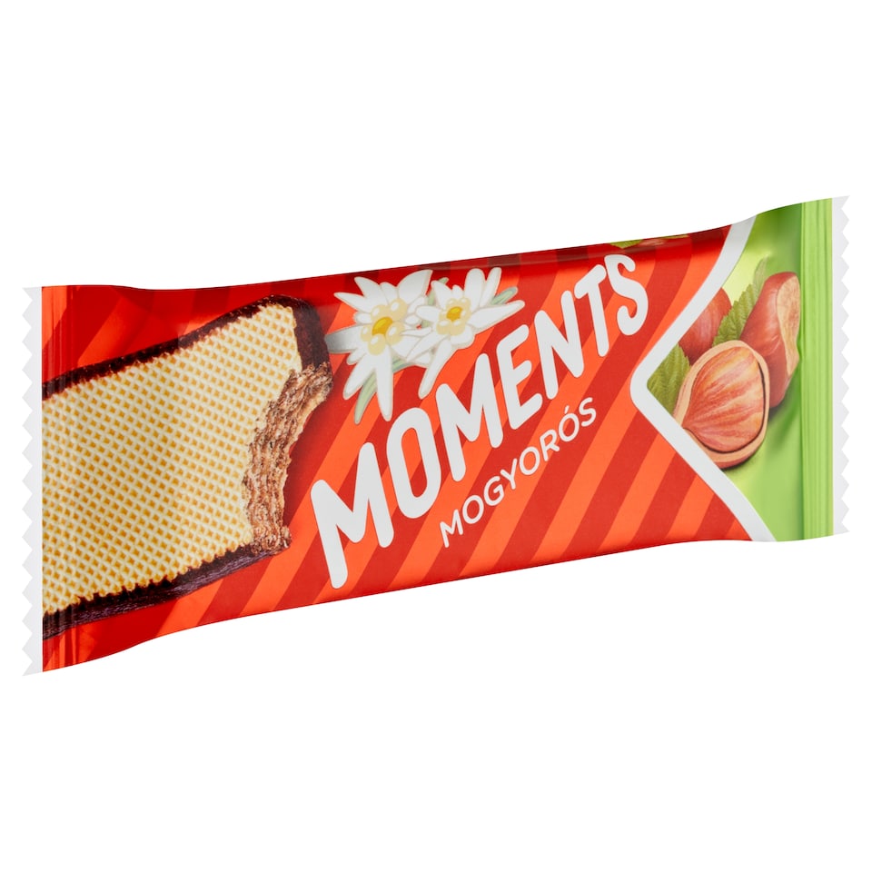 Moments kakaós bevonómasszába mártott, mogyorós krémmel töltött ostyaszelet 45 g