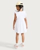 image 3 of F&F Girls Pure Cotton Broderie Frill Dress in Cream