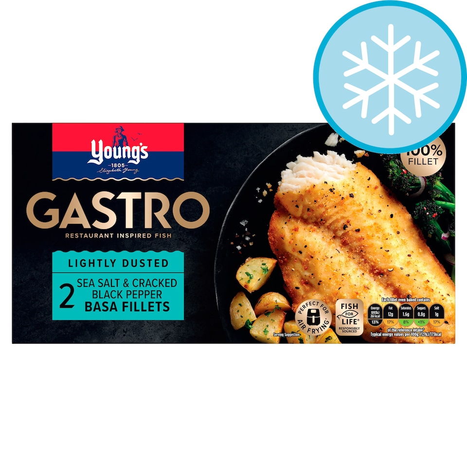 Youngs Gastro 2 Sea Salt & Pepper Basa Fillets 310G