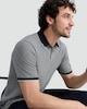 image 2 of F&F Cotton Rich Geometric Print Polo Shirt in Navy