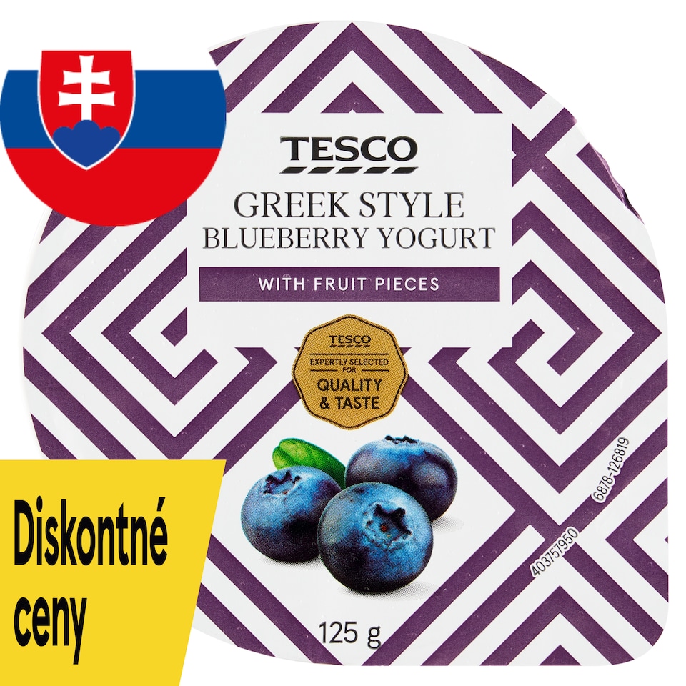 Tesco Greek Style jogurt čučoriedkový 125 g
