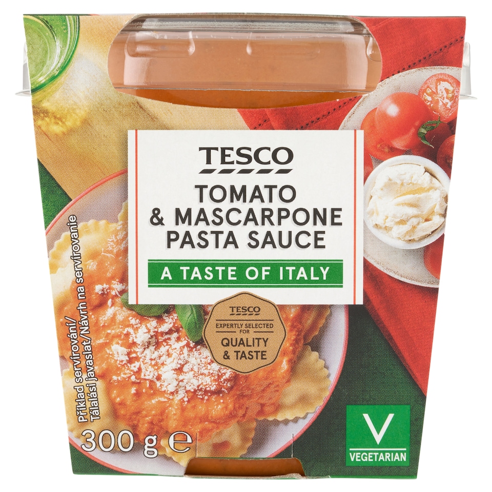 Tesco Omáčka s rajčaty a sýrem mascarpone 300g