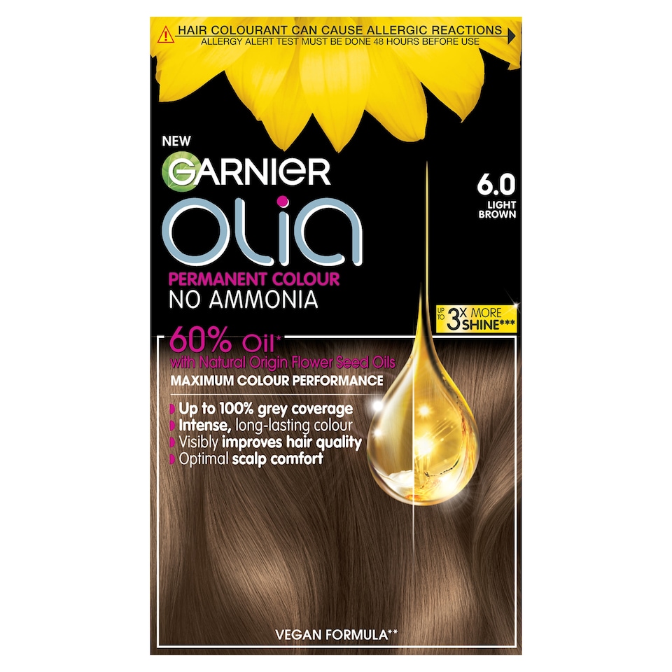 image 1 of Garnier Olia No Ammonia Permanent Hair Dye - 6.0 Light Brown