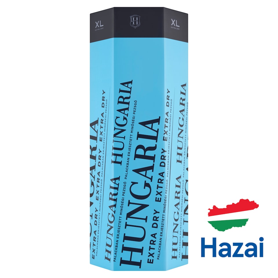 Hungaria különlegesen száraz fehér minőségi pezsgő díszdobozban 12,5% 1,5 l  1. kép