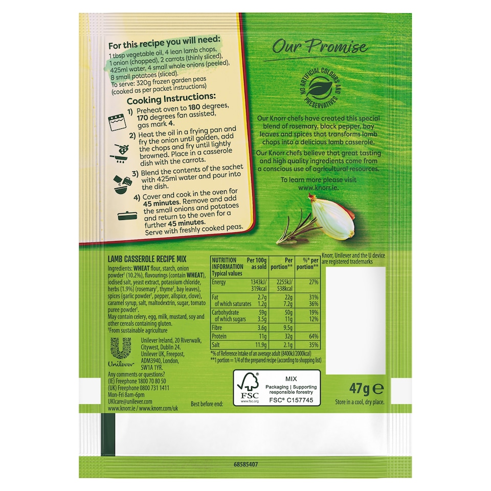 image 1 of Knorr Mealmaker Lamb Casserole 47G