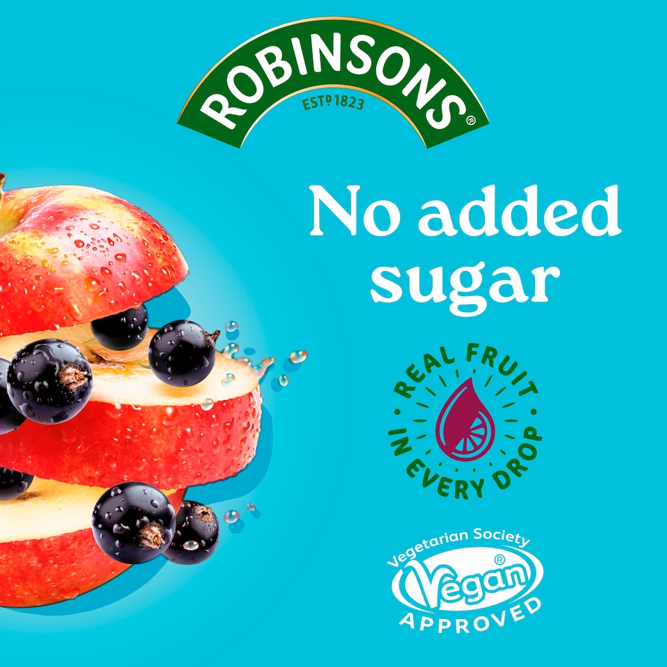 image 1 of Robinsons Apple & Blackcurrant No Added Sugar Squash 1L
