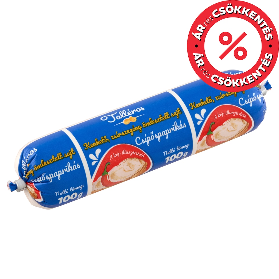 Talléros Spreadable, Low-Fat Processed Cheese with Hot Paprika 100 g