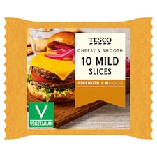 Tesco 10 Mild Cheese Slices 200G
