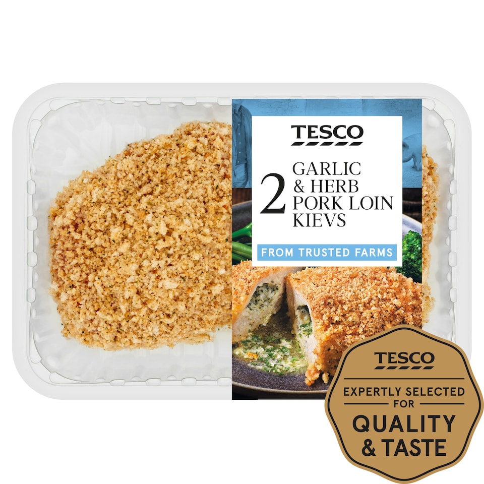 Tesco Garlic & Herb Pork Loin Kievs 412G