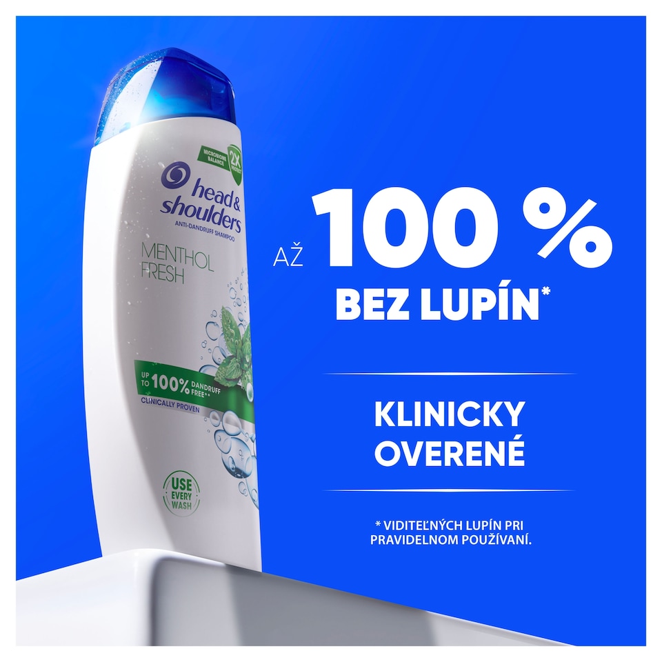 image 1 of Head & Shoulders Menthol Fresh Anti Dandruff Shampoo 400 ml for Daily Use. Clean Feeling