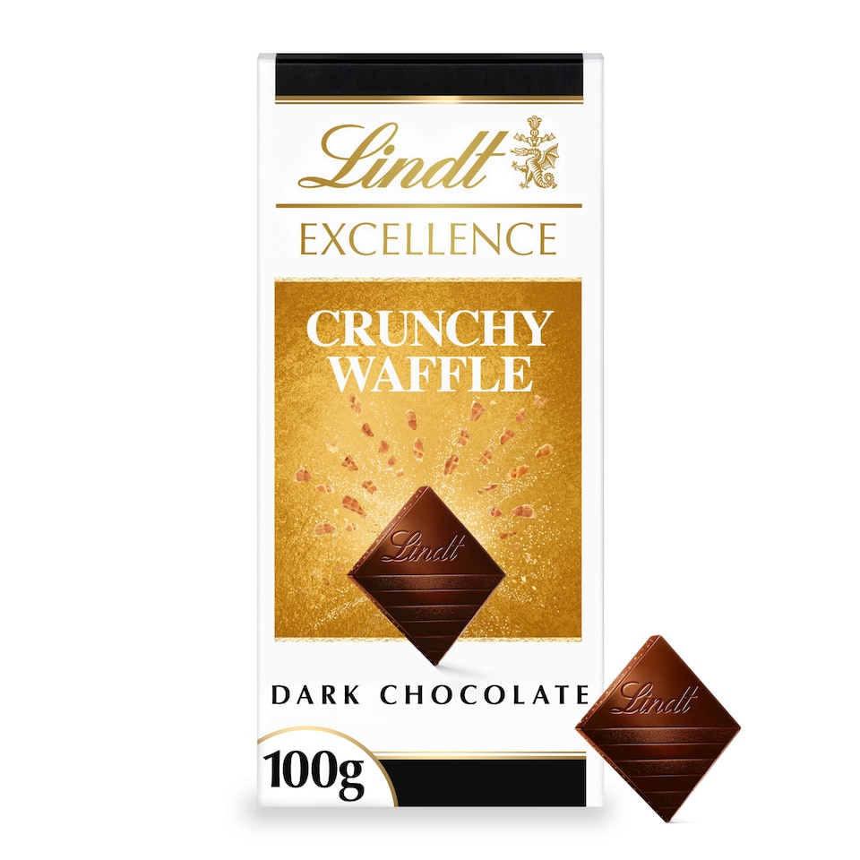 image 1 of Lindt Excellence Dark Crunchy Waffle 100g