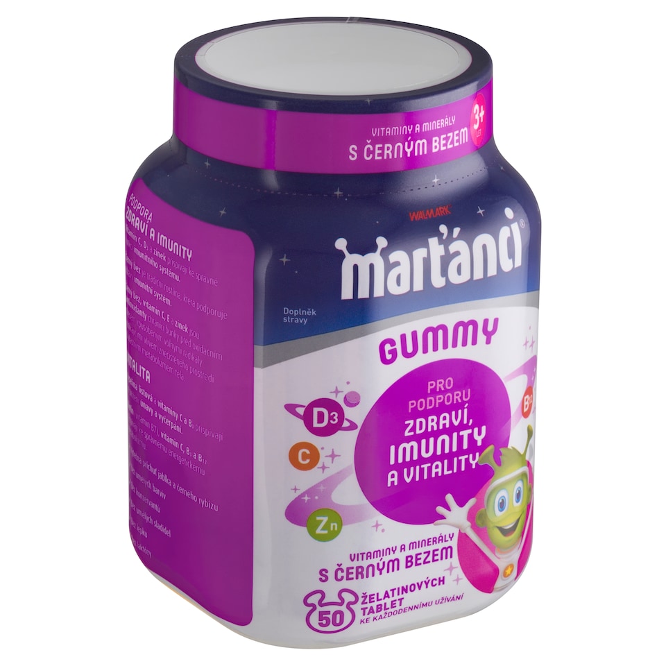 image 1 of Marťánci Gummy Vitamins and Minerals with Black Elderberry 50 Gelatin Tablets 175.0g