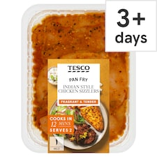 Tesco Pan Fry Indian Style Chicken Sizzlers 332g
