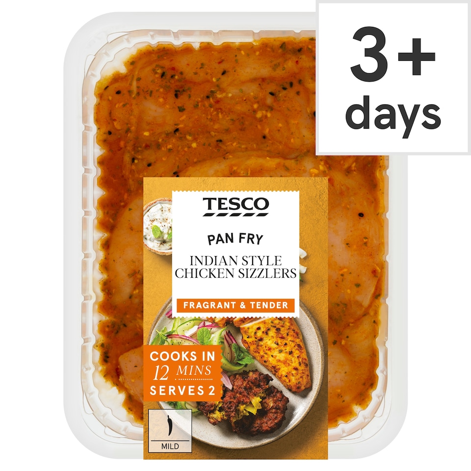 Tesco Pan Fry Indian Style Chicken Sizzlers 332g