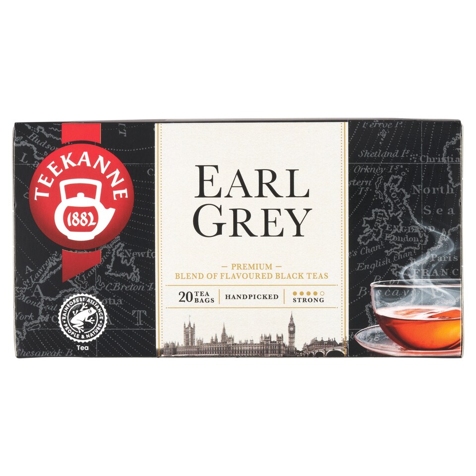 image 1 of Teekanne Earl Grey Flavoured Black Tea Blend with Bergamot Taste 20 Tea Bags 33 g