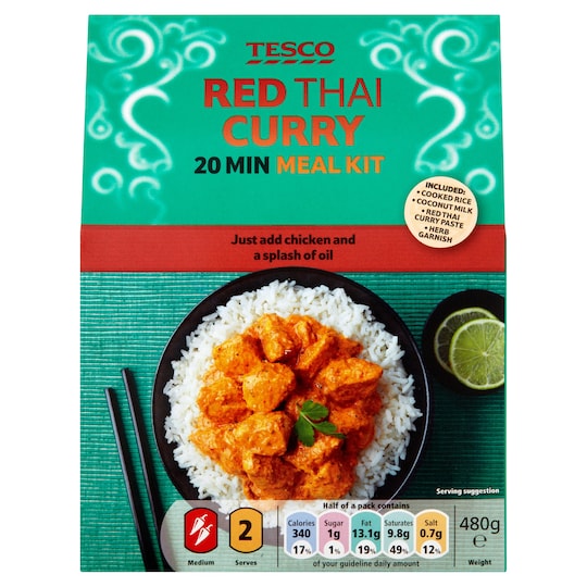 Tesco Red Thai Curry Meal Kit 480G Tesco Groceries