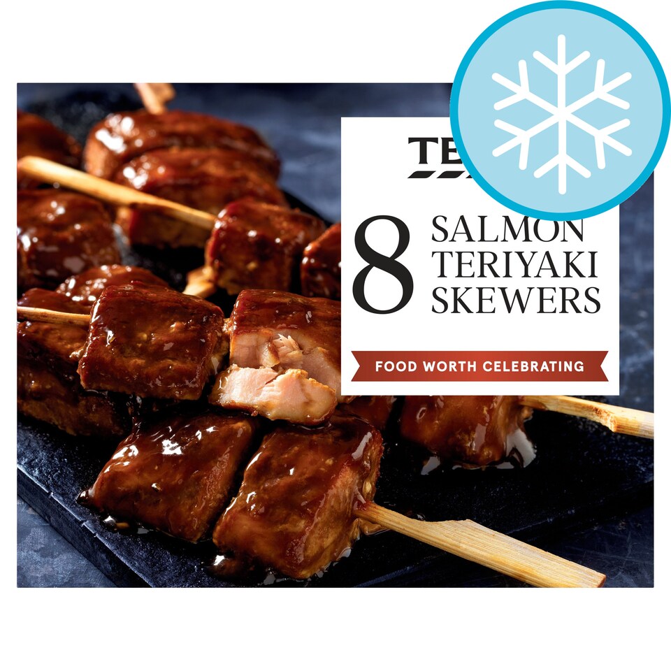 Tesco 8 Salmon Teriyaki Skewers 280g Tesco Groceries