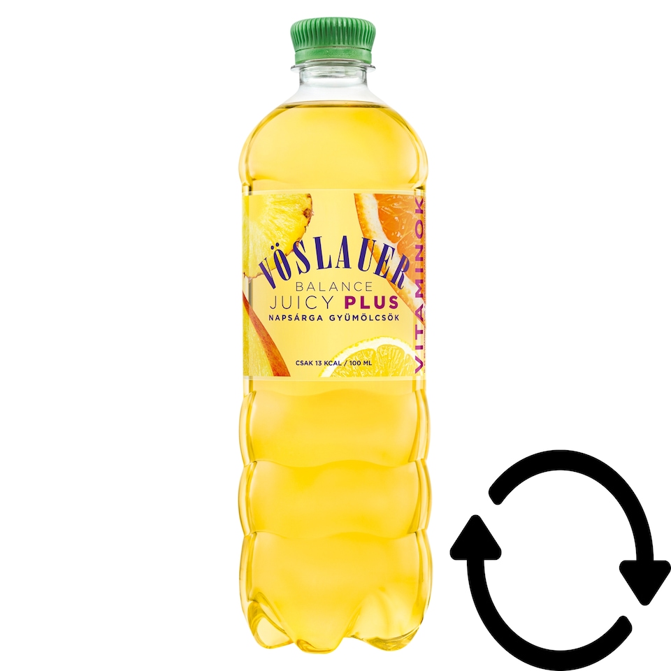Vöslauer Balance Juicy Plus marakuja-ananász- és mangó ízű szénsavas üdítőital 0,75 l