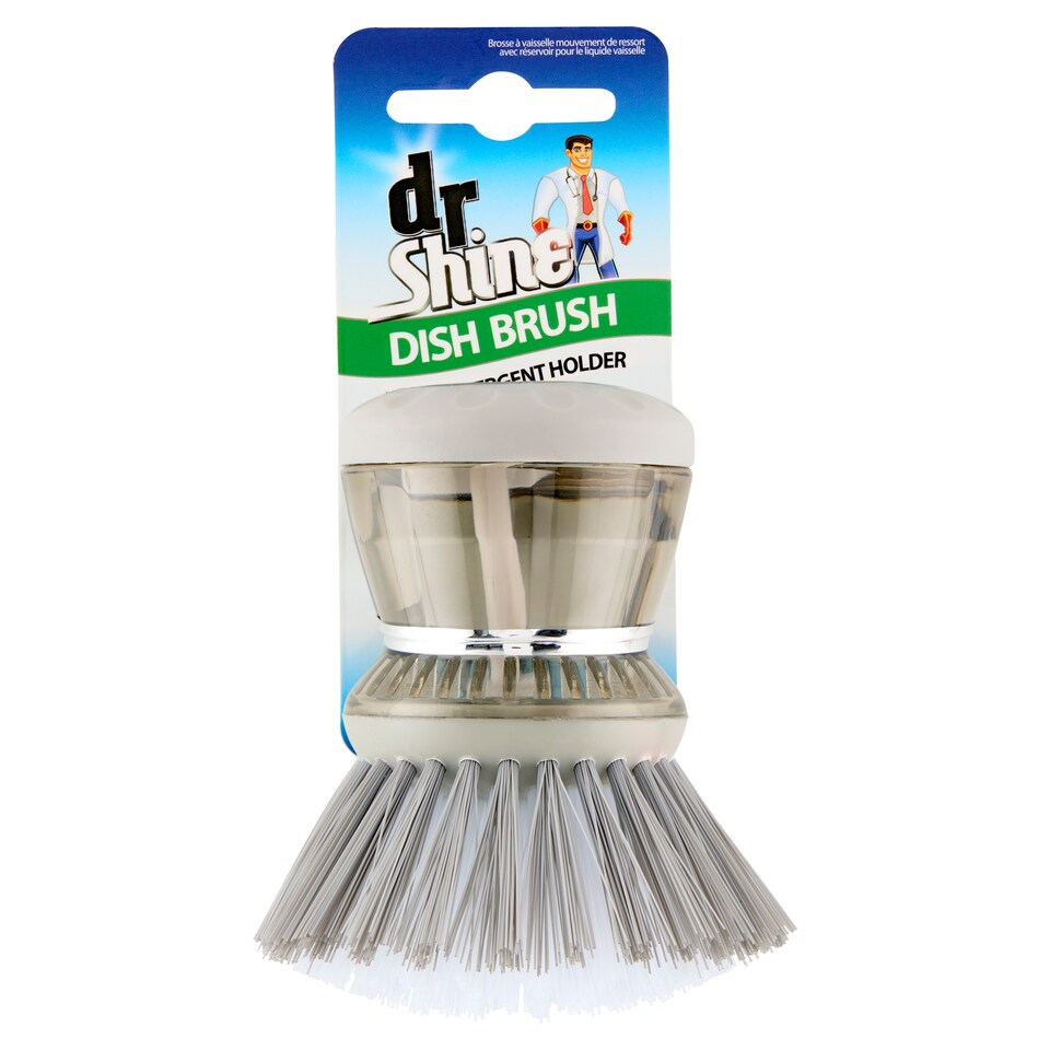Dr. Shine Refillable Dish Brush with Detergent Dispenser