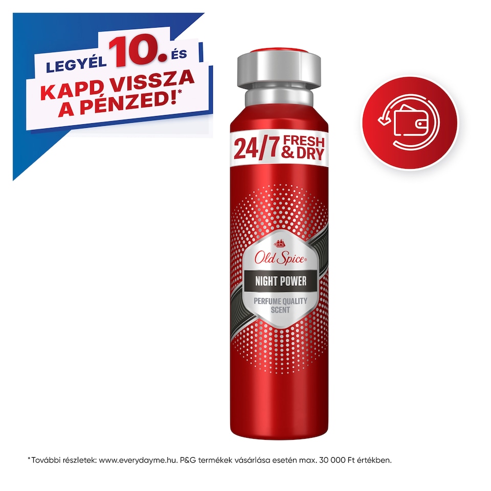 Old Spice Night Power Férfi Izzadásgátló Spray, 150ml 1. kép