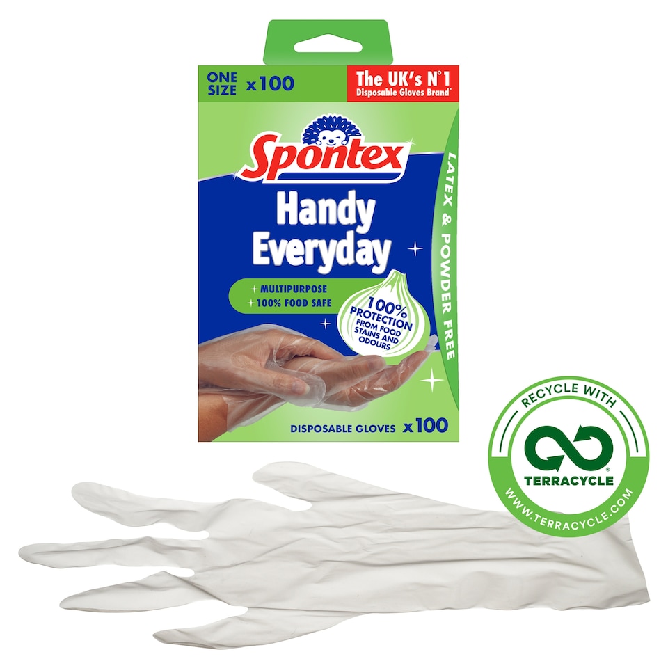 image 1 of Spontex Multi Purpose Disposable Gloves 100 Pack