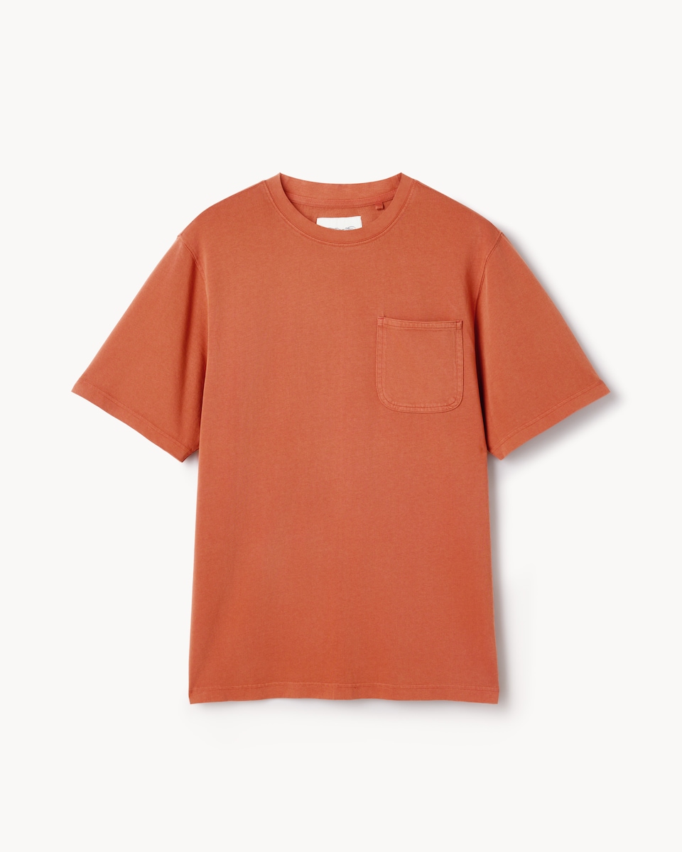 image 1 of RDA Pure Cotton Pocket T-Shirt in Orange